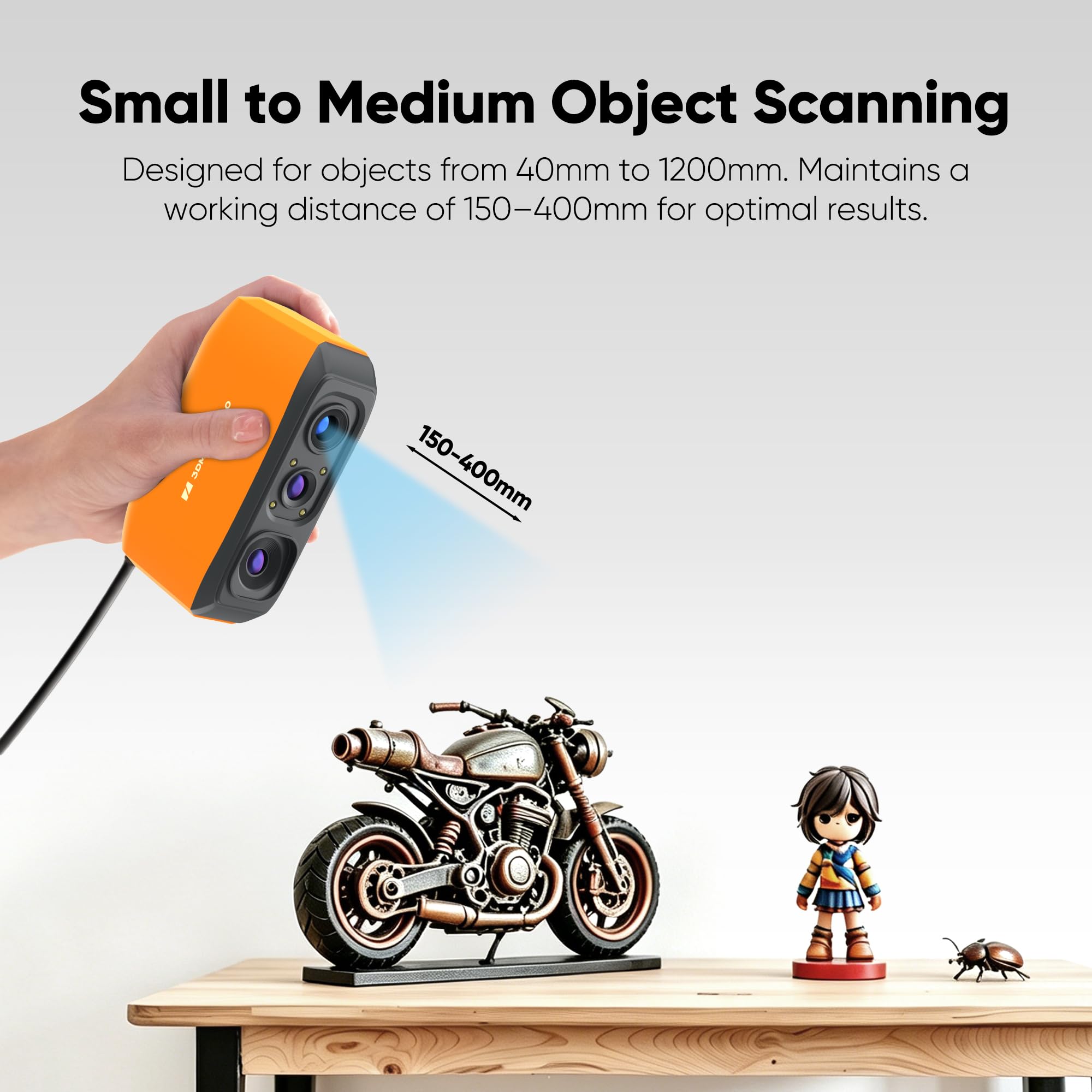 Amazon | 3DMakerpro Fox 3Dスキャナー、0.07mm精度3Dスキャナー、3D